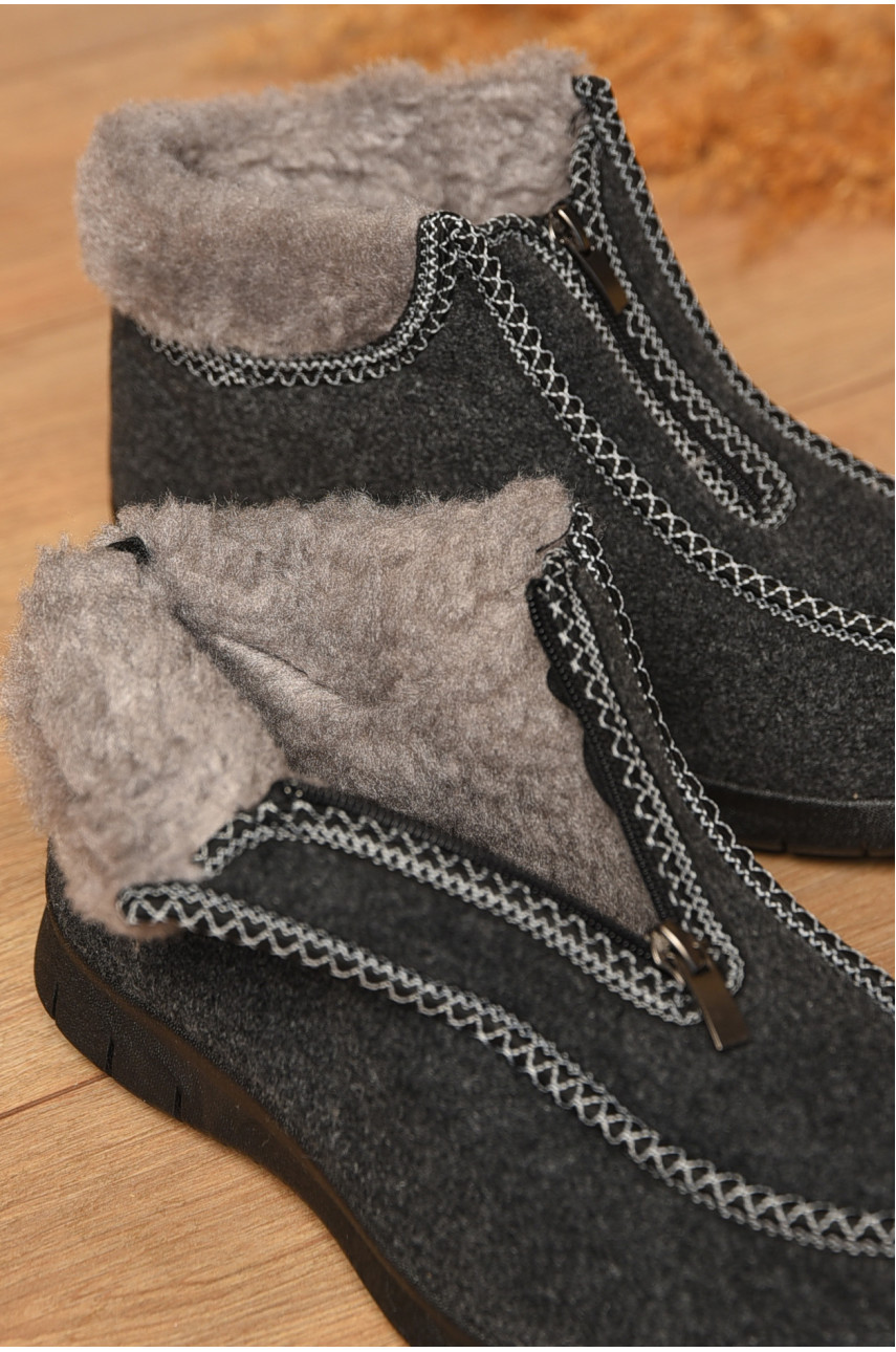 Бурки женские на меху черного цвета 3101 205588