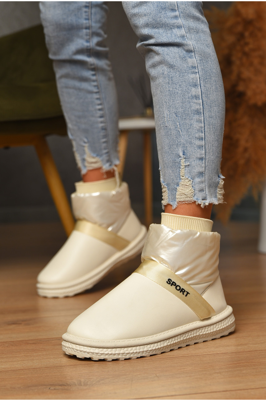 Уггі жіночі на хутрі білого кольору Д-13 205590