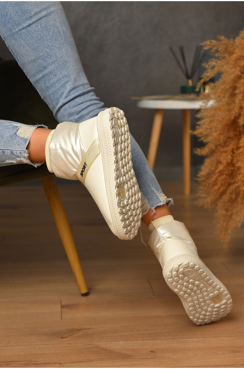 Уггі жіночі на хутрі білого кольору Д-13 205590