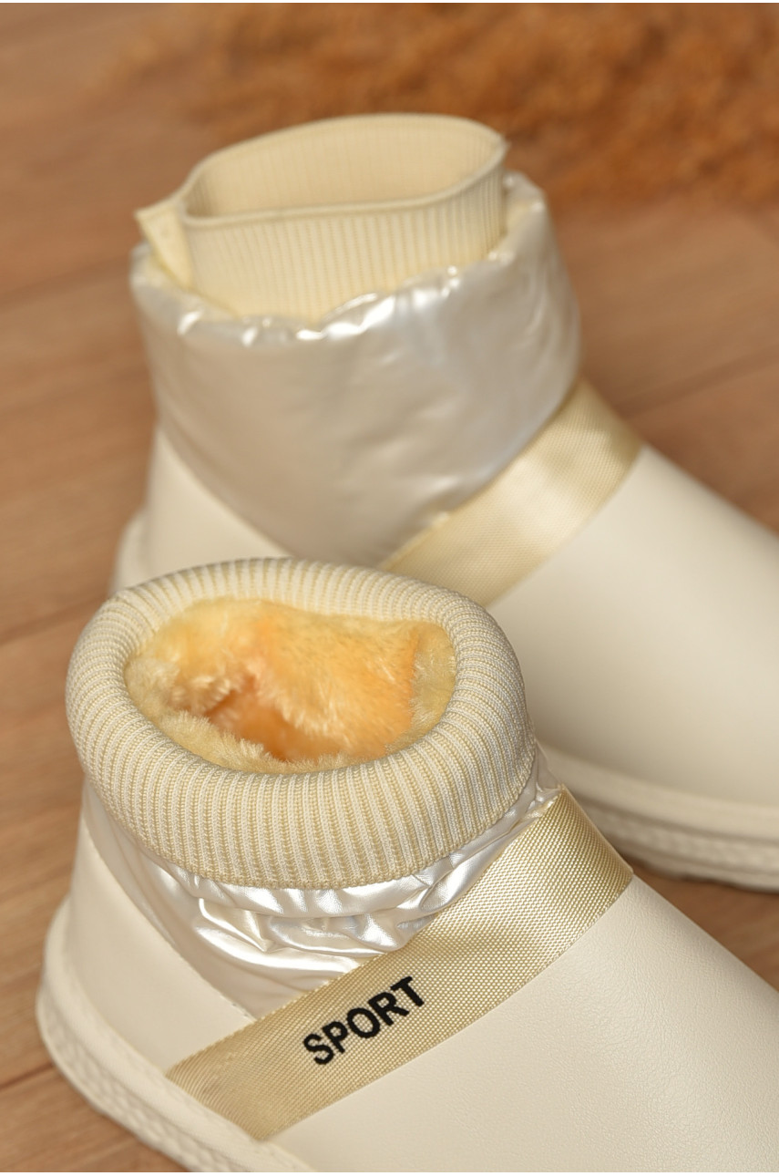 Уггі жіночі на хутрі білого кольору Д-13 205590