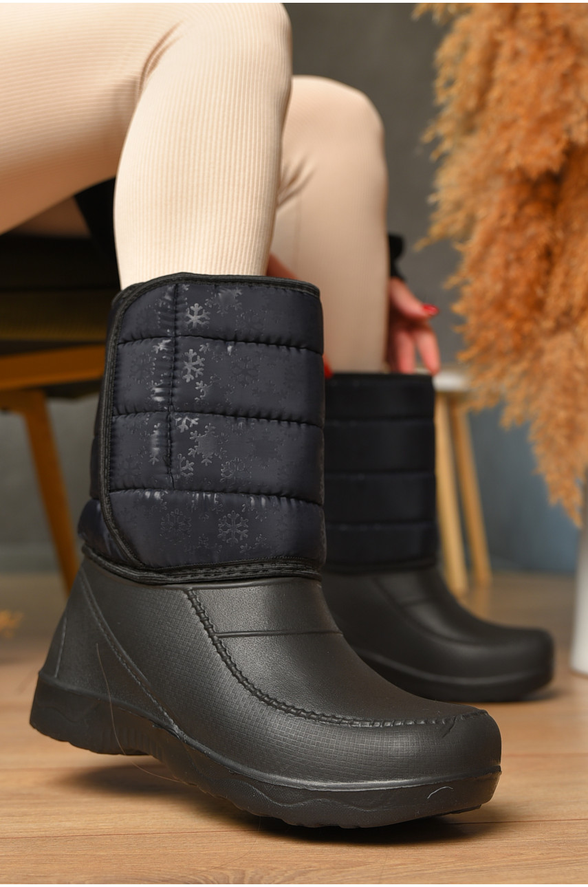 Дутики женские на меху черного цвета 503 205600