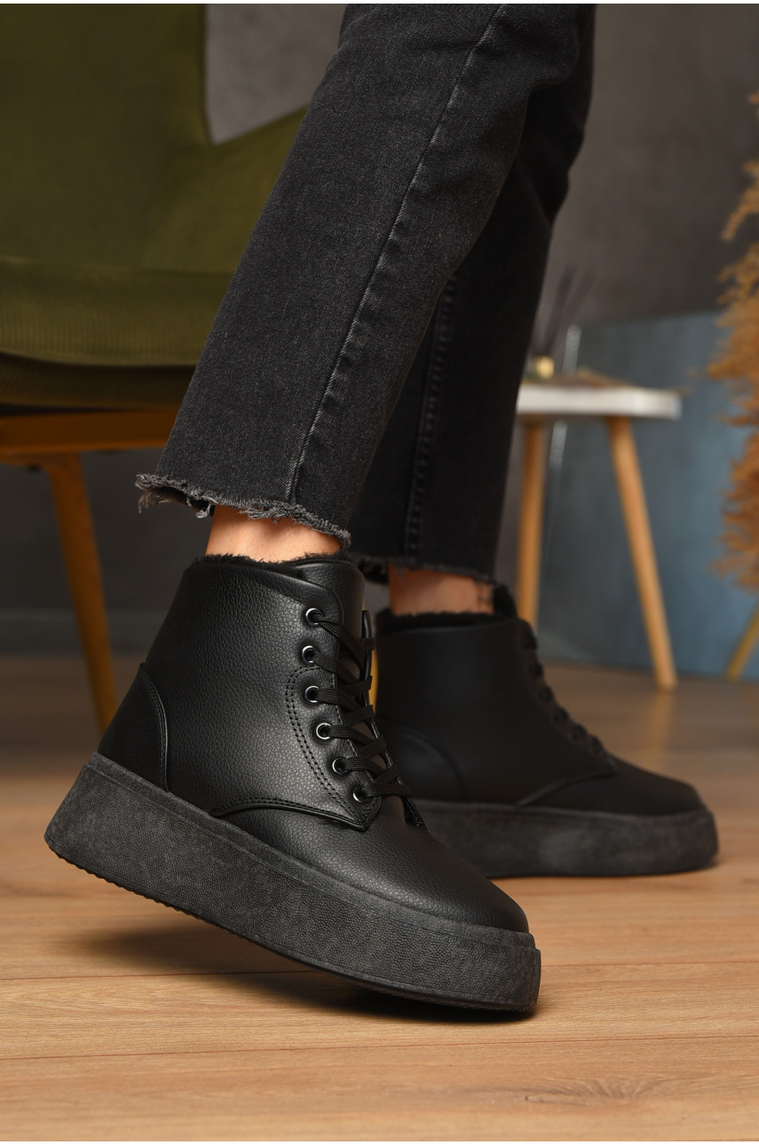 Ботинки женские зимние черного цвета 2024-19-2 205618