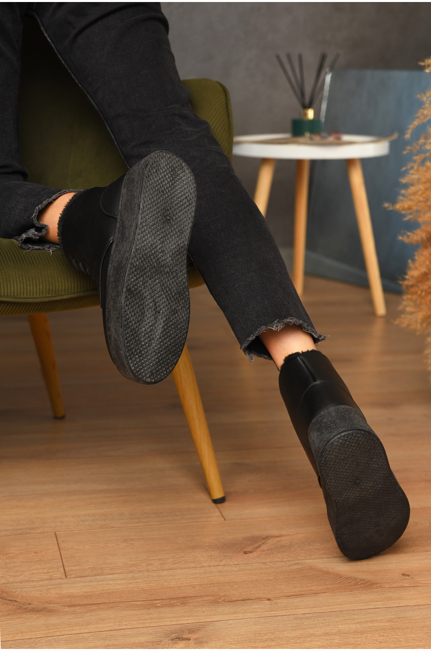 Ботинки женские зимние черного цвета 2024-19-2 205618