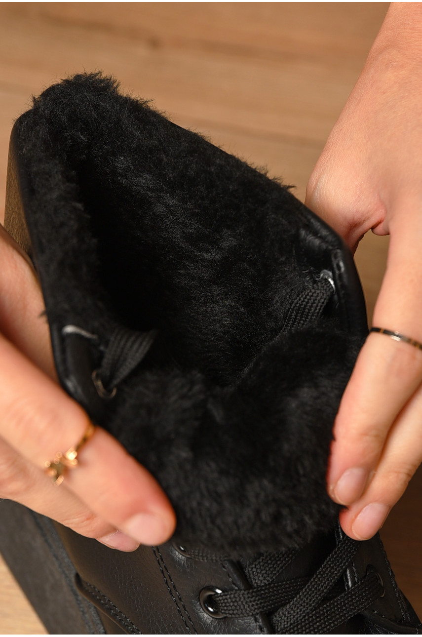 Ботинки женские зимние черного цвета 2024-19-2 205618