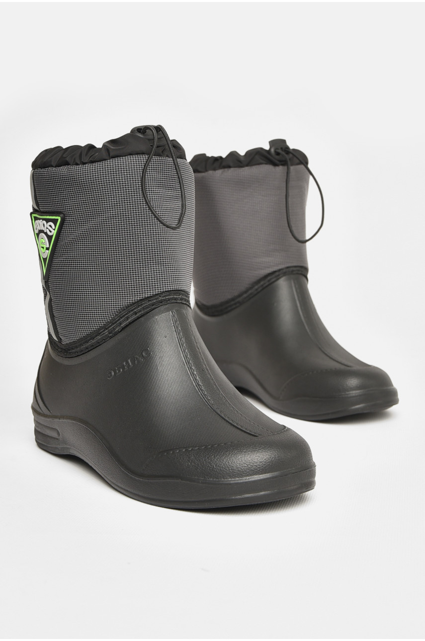 Дутики дитячі на штучному хутрі чорного кольору ДДТ-01 205622