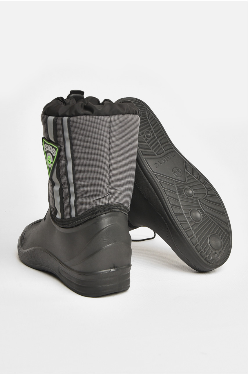 Дутики дитячі на штучному хутрі чорного кольору ДДТ-01 205622