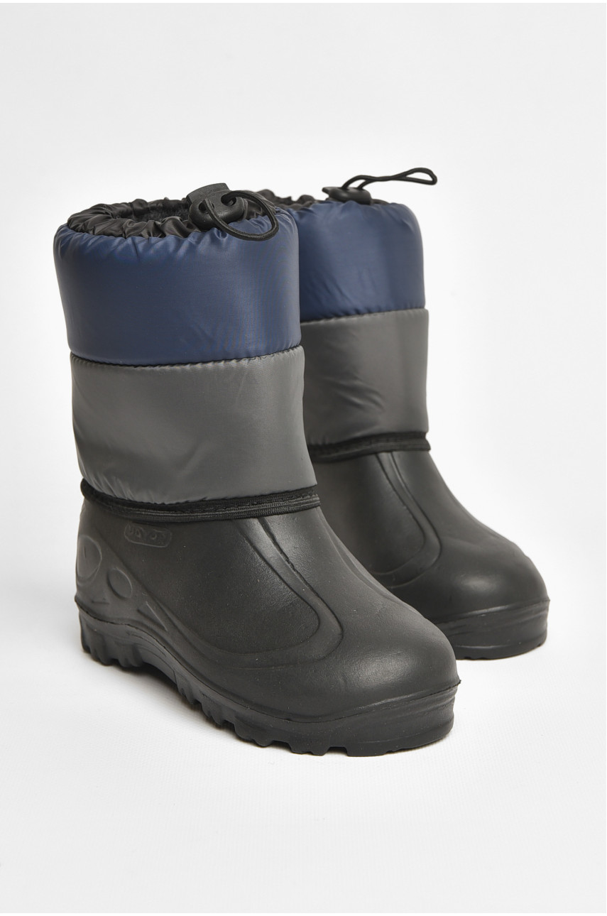 Дутики дитячі на штучному хутрі чорного кольору ДДТ-01 205623