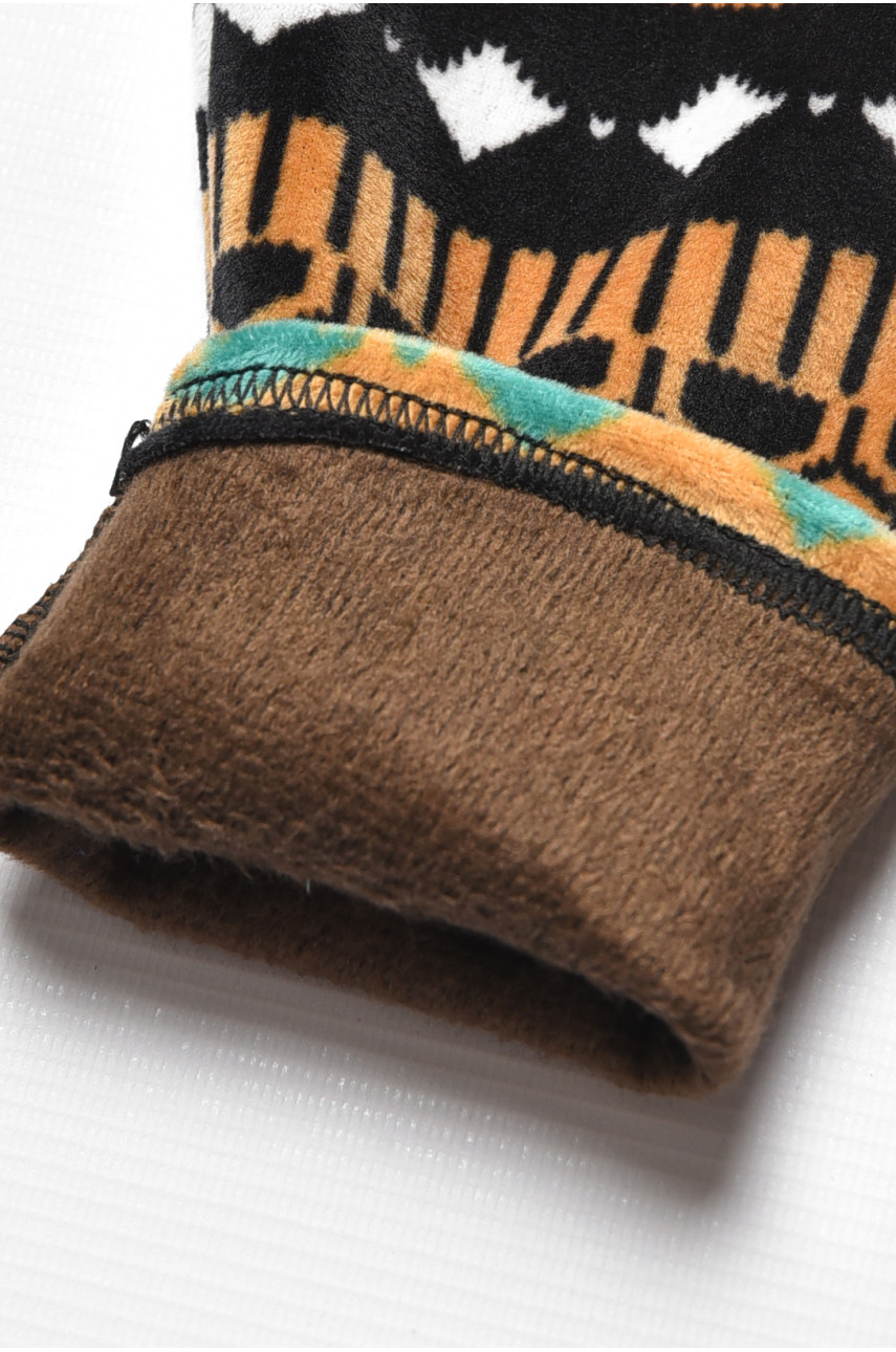 Лосини дитячі велюрові для дівчинки з начісом чорного кольору 205624 Лосини дитячі велюрові для дівчинки з начісом чорного кольору 205624