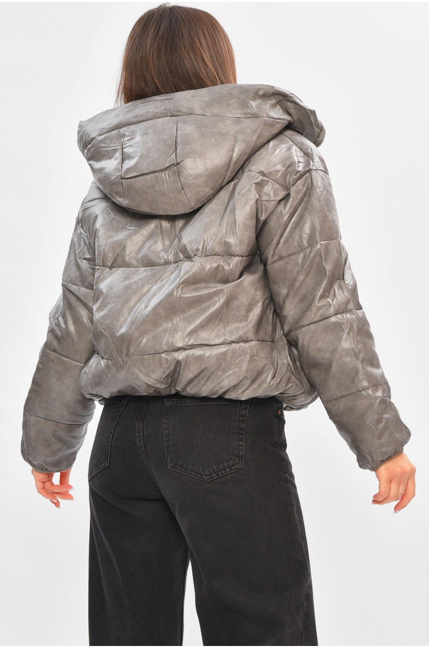 Куртка жіноча демісезонна сірого кольору 7030-3 205625