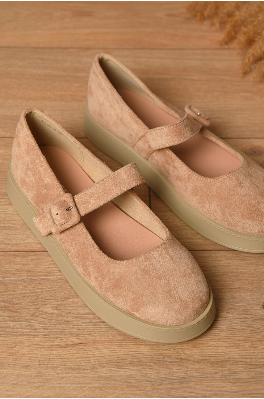 Лофери жіночі бежевого кольору Е396-6 205632