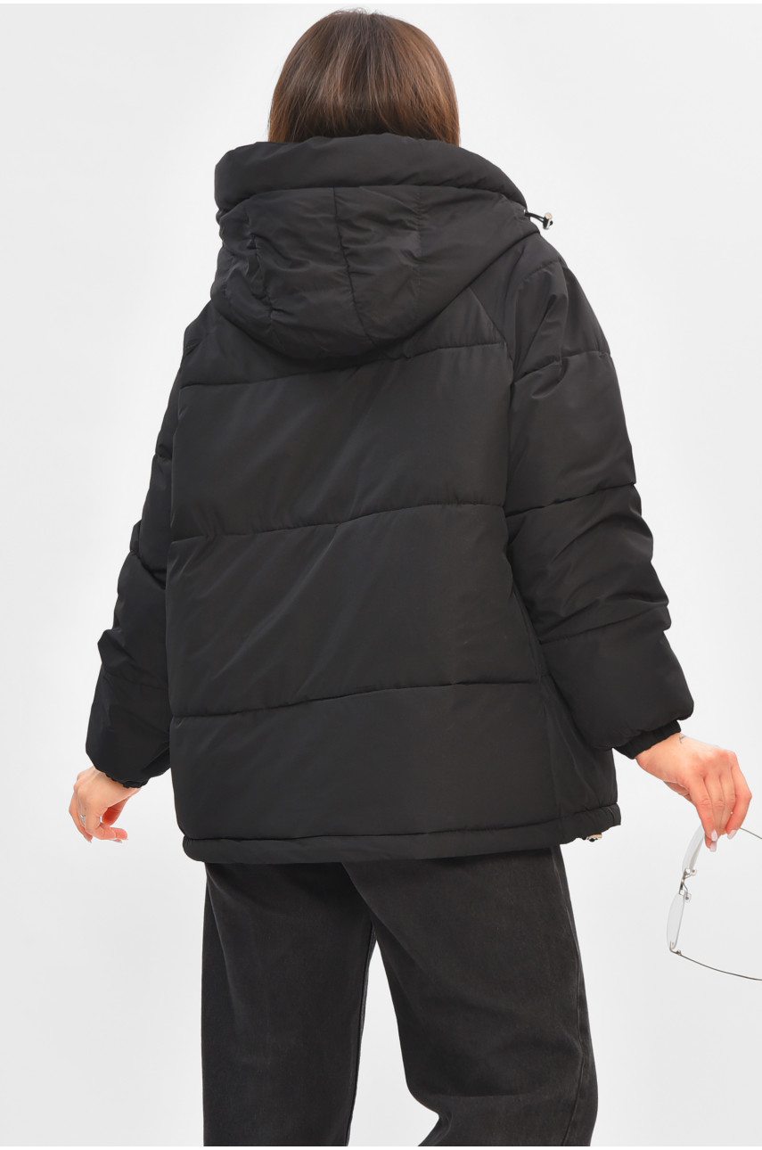 Куртка жіноча демісезонна чорного кольору К-991 205642
