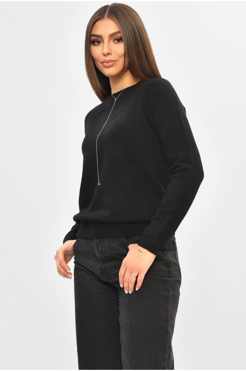Кофта жіноча однотонна чорного кольору 521 205650