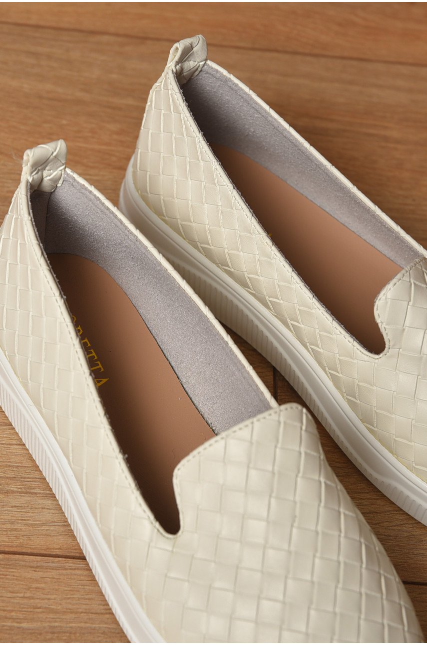 Туфлі-лофери жіночі молочного кольору Х343-2 205651 Туфлі-лофери жіночі молочного кольору Х343-2 205651