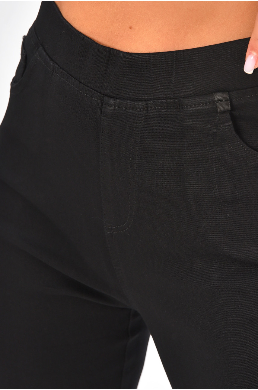 Джинсы женские скинни однотонные черного цвета 801-1 205654