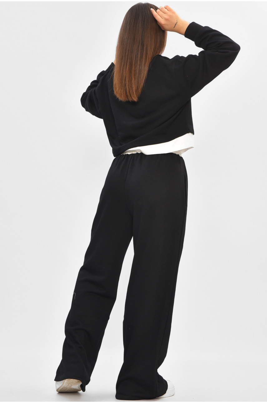 Костюм женский однотонный черного цвета 5062 205664