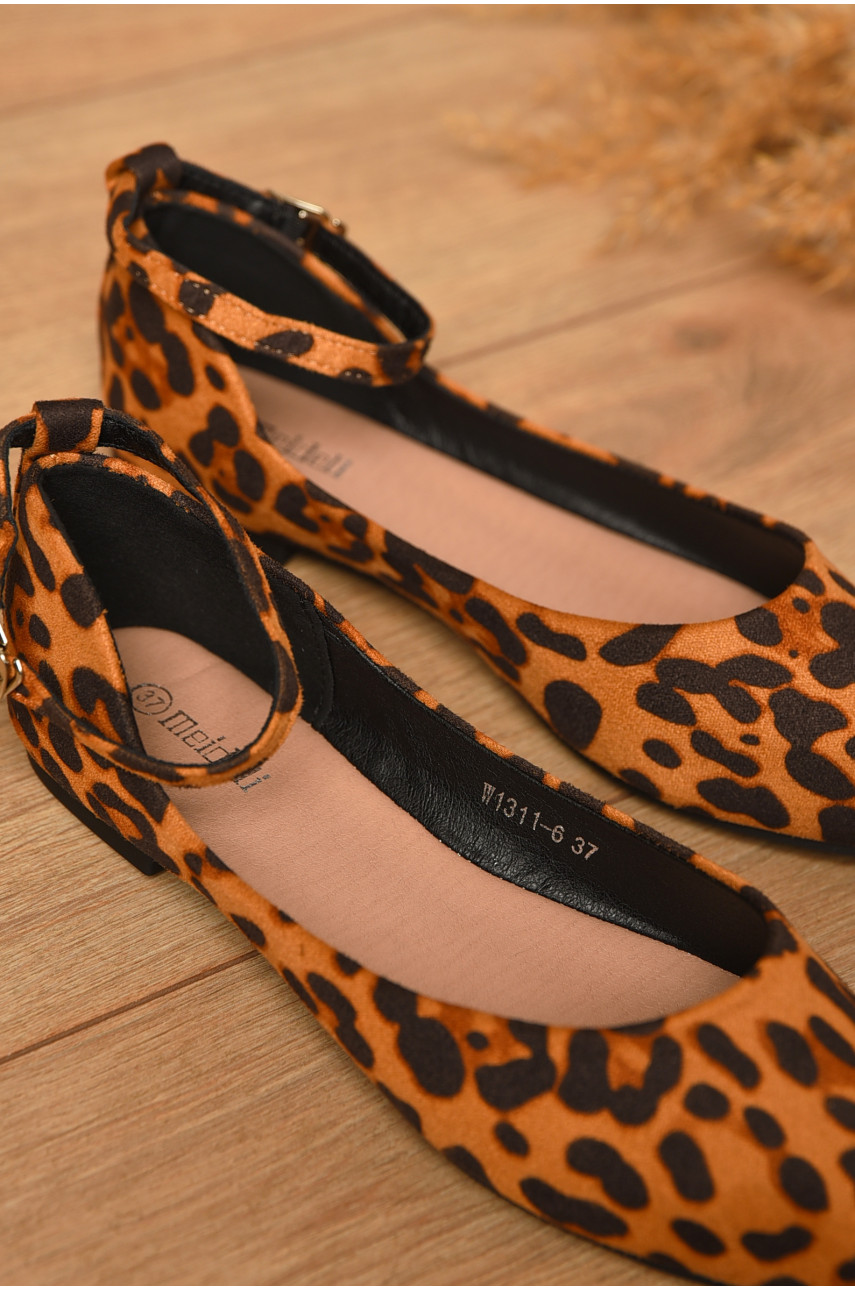 Балетки жіночі коричневого кольору W1311-6 205683