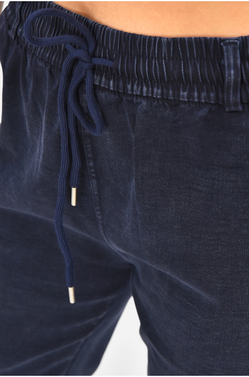 Джинсы женские однотонные тёмно-синего цвета А4088-4А 205701