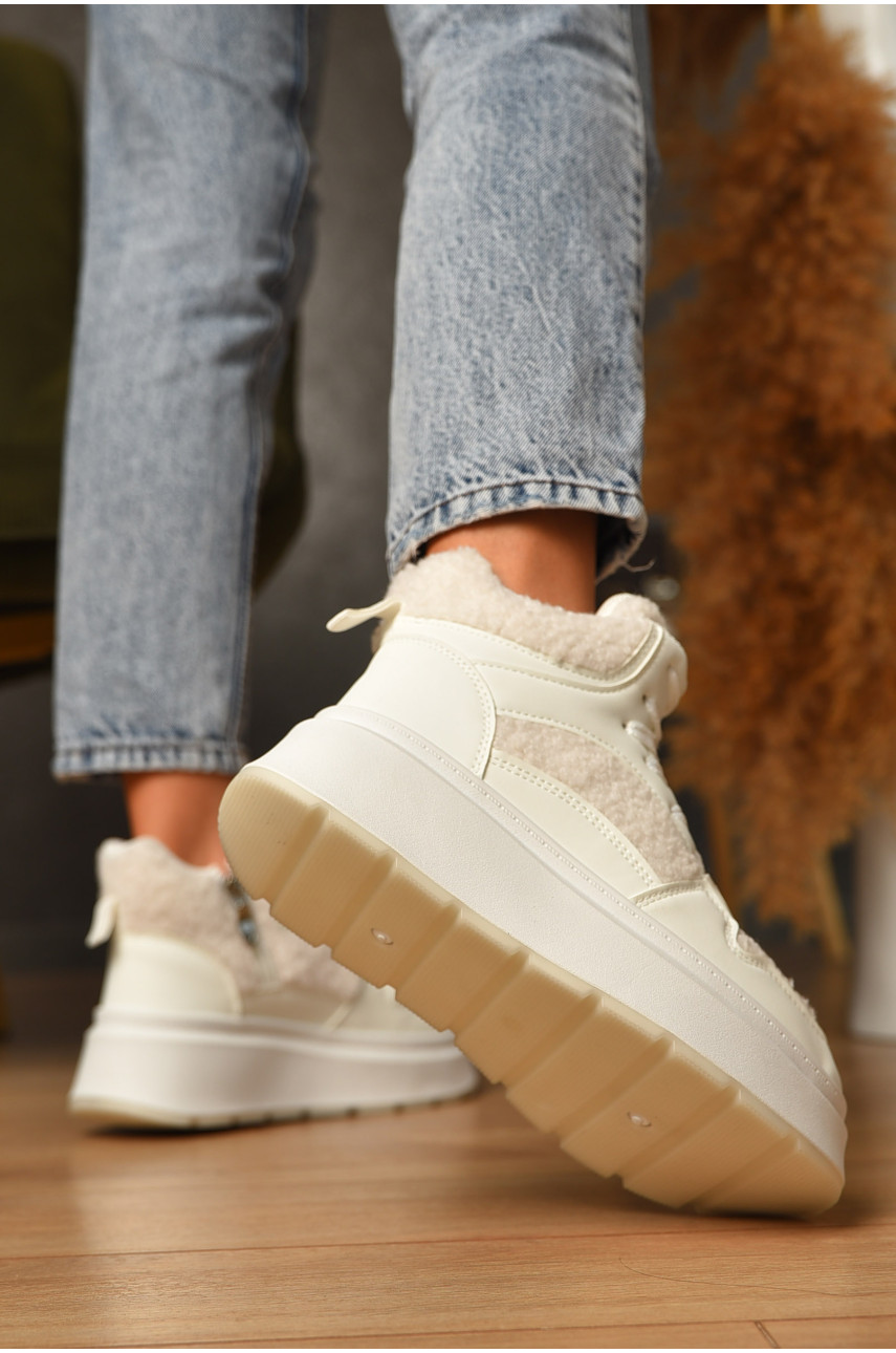 Ботинки женские зимниее белого цвета RF 9262 205710