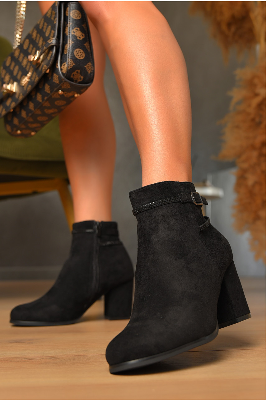 Ботинки женские демисезонные черного цвета 802 205722