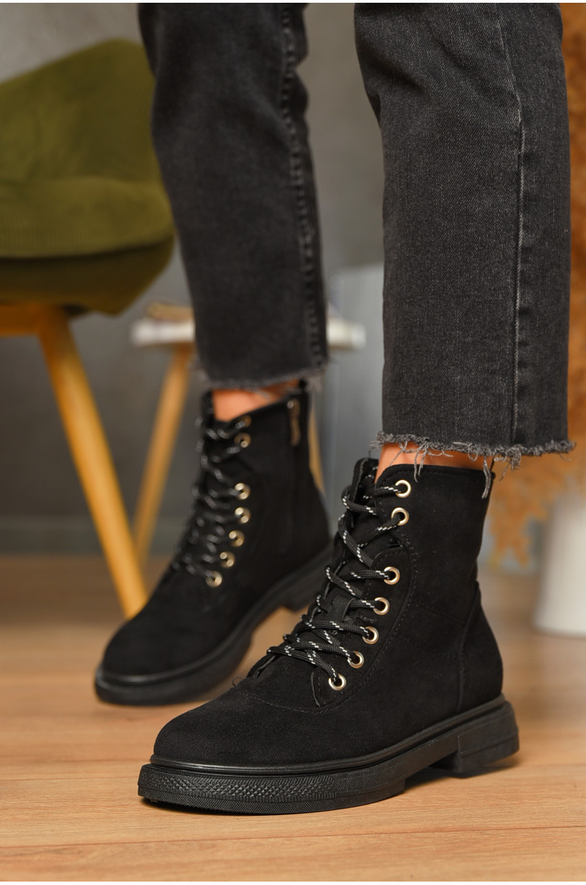 Ботинки женские демисезонные черного цвета М-12 205729