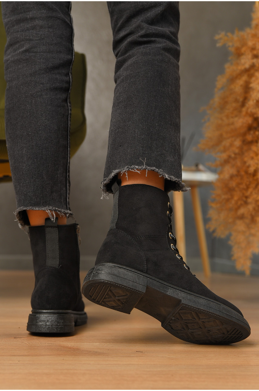 Ботинки женские демисезонные черного цвета М-12 205729