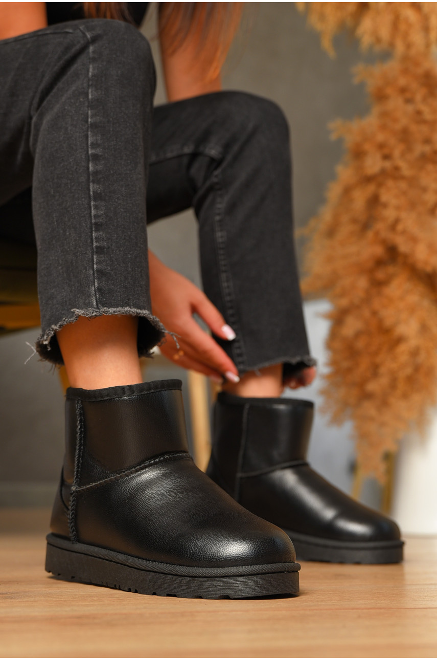 Уггі жіночі на хутрі чорного кольору CR2313 205736