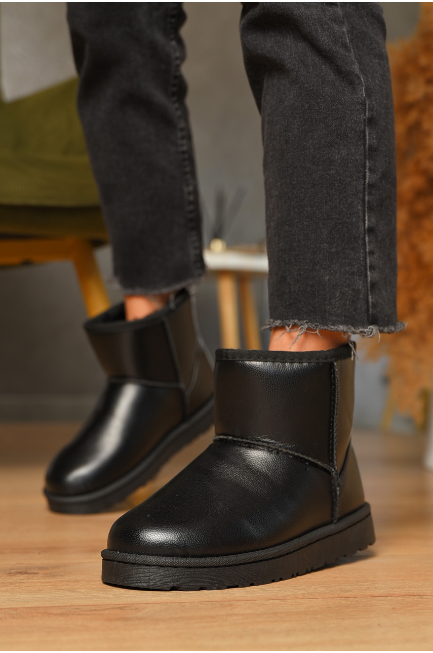 Уггі жіночі на хутрі чорного кольору CR2313 205736