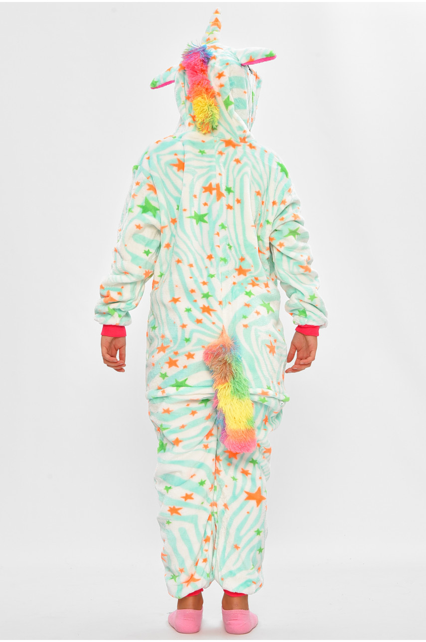 Пижама кигуруми детская мятного цвета с принтом В36 205737