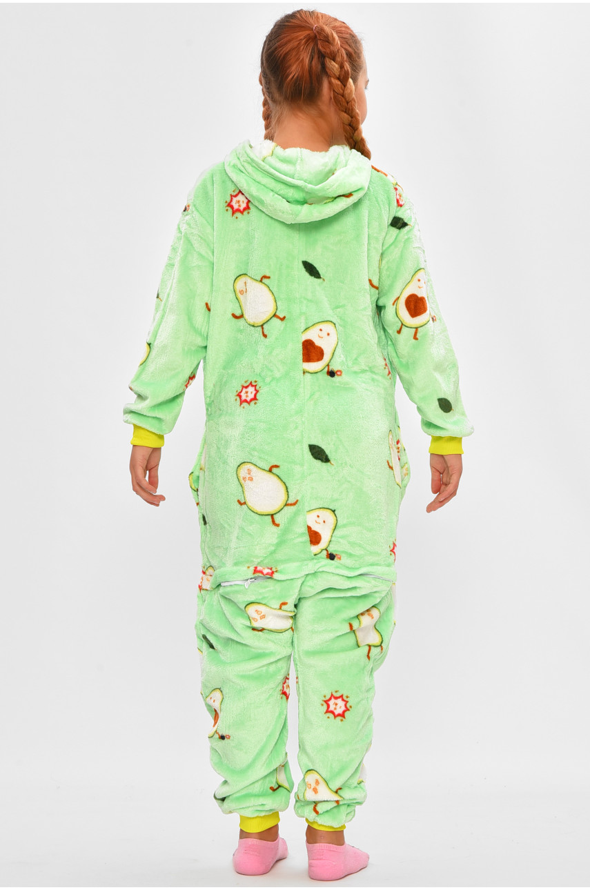 Пижама кигуруми детская салатового цвета с принтом В14 205741 Пижама кигуруми детская салатового цвета с принтом В14 205741