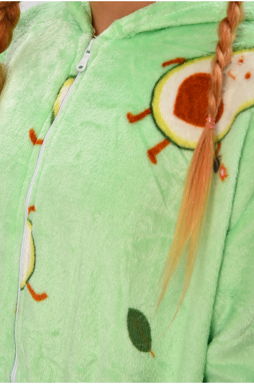 Пижама кигуруми детская салатового цвета с принтом В14 205741 Пижама кигуруми детская салатового цвета с принтом В14 205741
