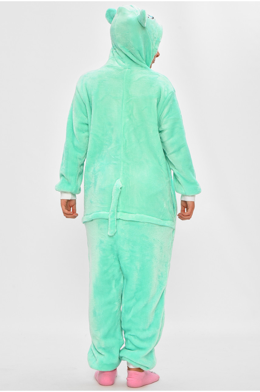 Пижама кигуруми детская мятного цвета с принтом В17 205742 Пижама кигуруми детская мятного цвета с принтом В17 205742