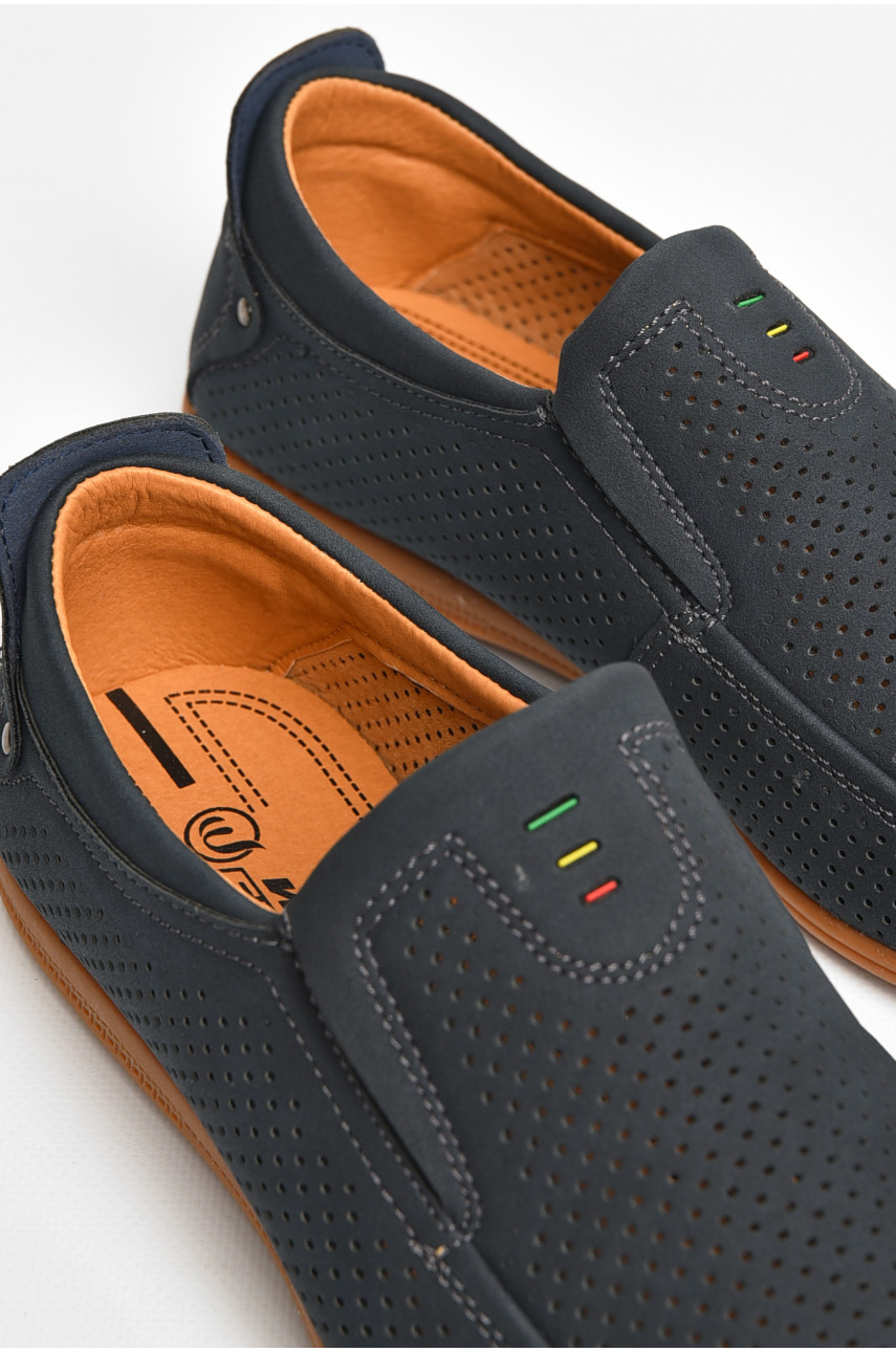 Мокасины мужские темно-синего цвета 81449-2 205748