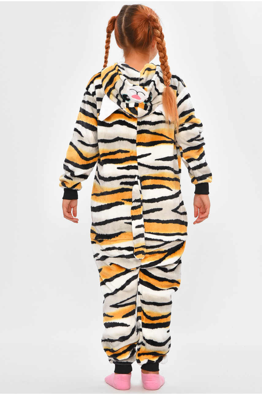 Пижама кигуруми детская белого цвета с принтом В14 205749 Пижама кигуруми детская белого цвета с принтом В14 205749