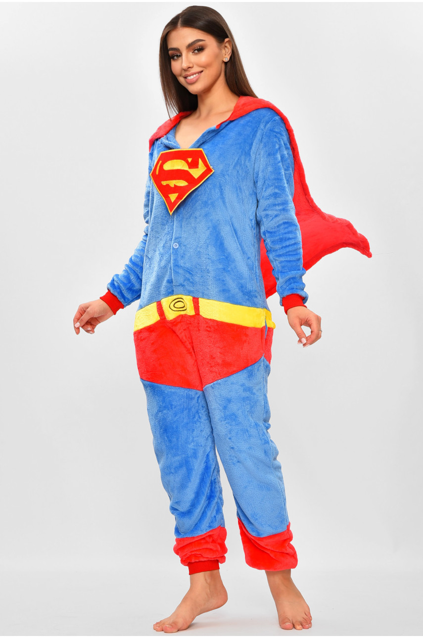 Жіноча піжама кігурумі синього кольору з принтом 205753