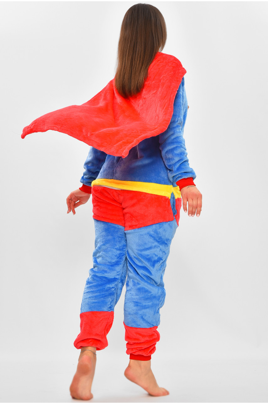 Жіноча піжама кігурумі синього кольору з принтом 205753