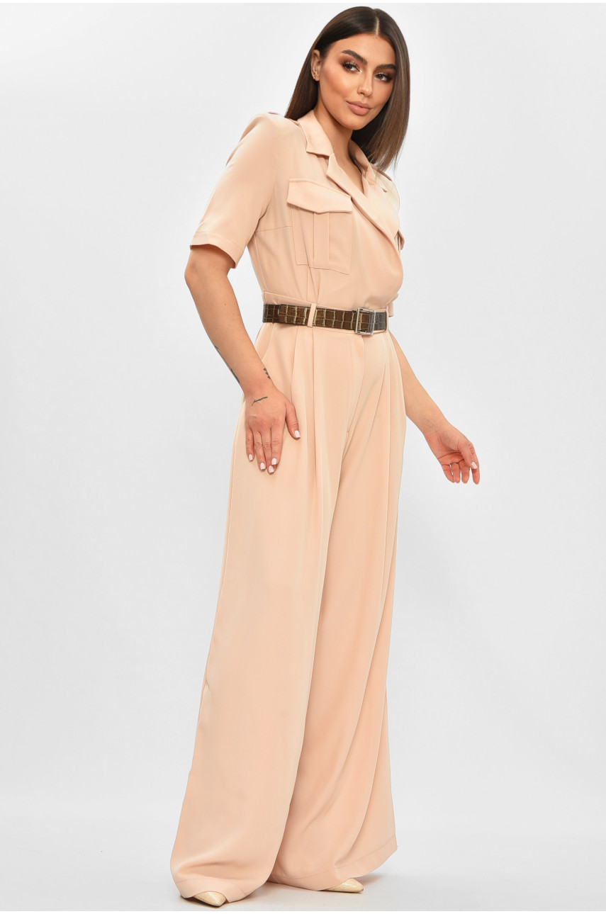 Комбинезон женский однотонный бежевого цвета 3882 205760