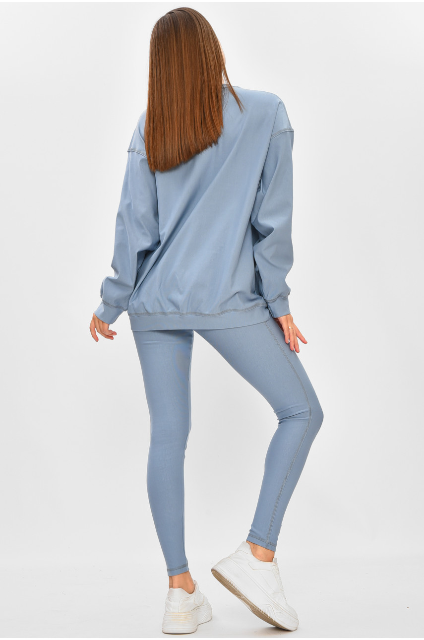 Костюм женский однотонный голубого цвета 0918 205768