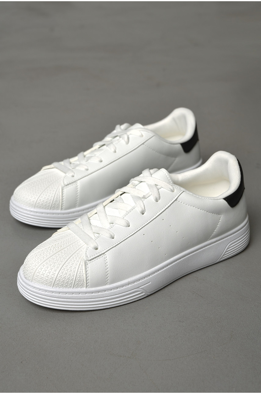 Кроссовки мужские белого цвета на шнуровке YB0313-2 205770