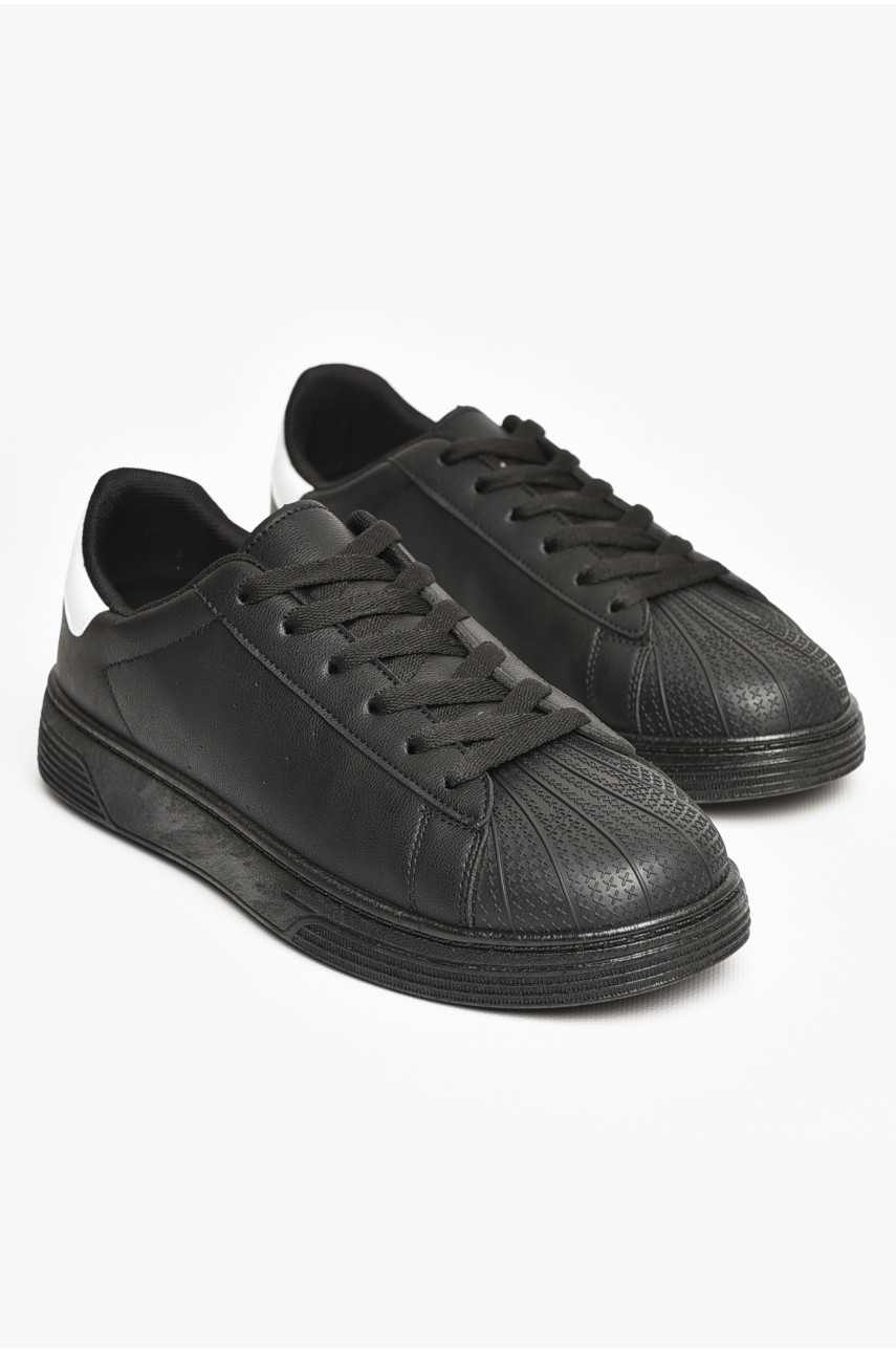 Кроссовки мужские черного цвета на шнуровке YB0313-1 205774