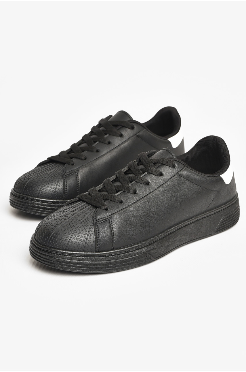 Кроссовки мужские черного цвета на шнуровке YB0313-1 205774