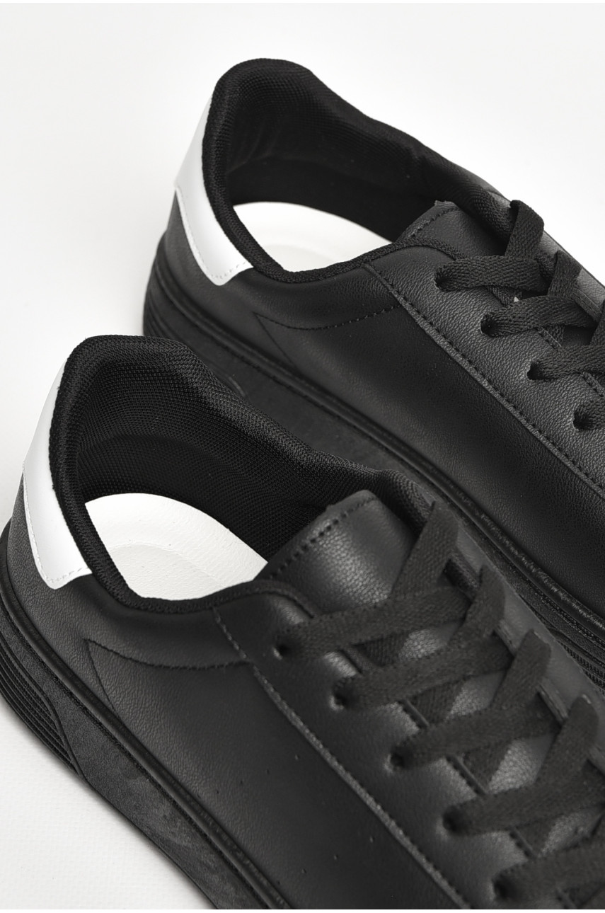 Кросівки чоловічі чорного кольору на шнурівці YB0313-1 205774