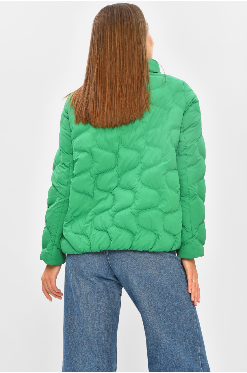 Куртка жіноча демісезонна зеленого кольору 205797 Куртка жіноча демісезонна зеленого кольору 205797