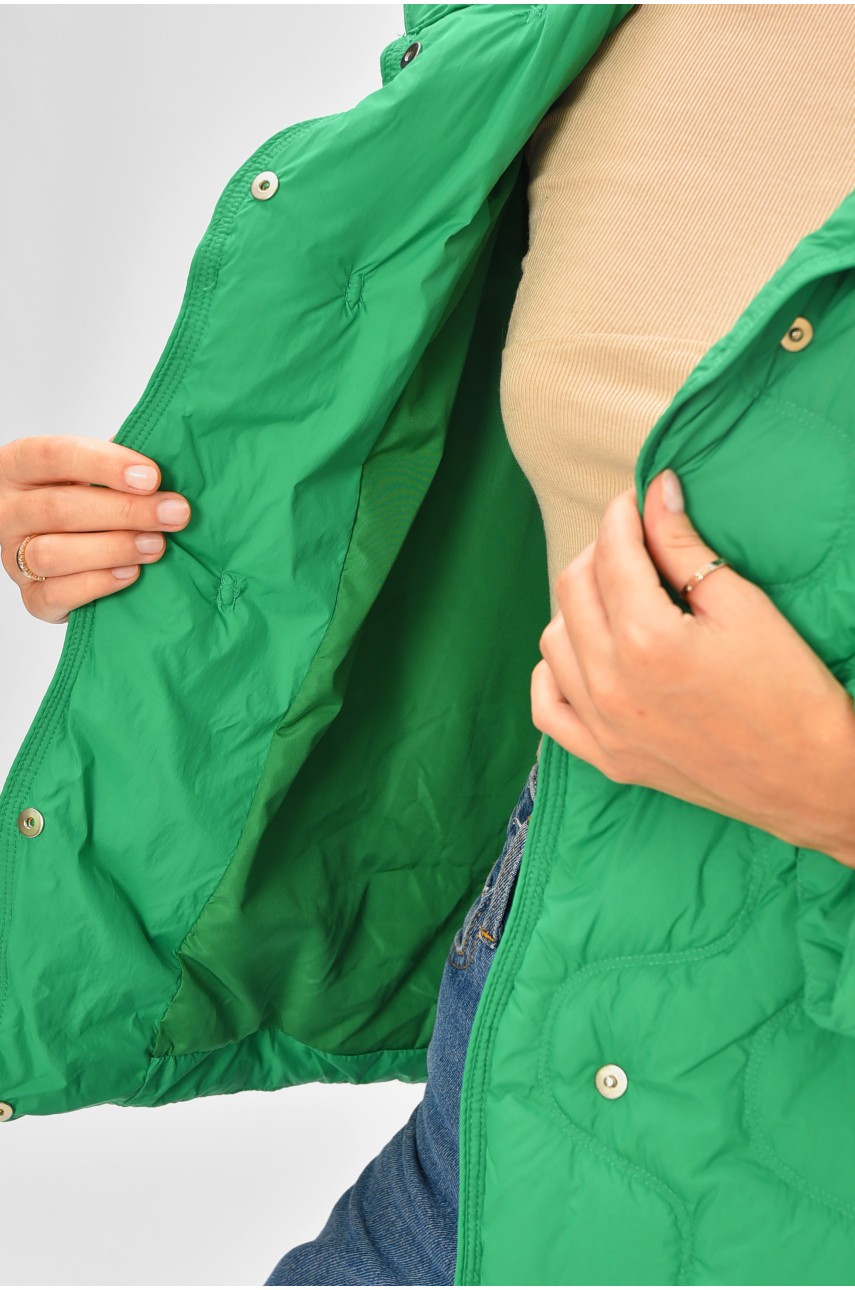 Куртка жіноча демісезонна зеленого кольору 205797 Куртка жіноча демісезонна зеленого кольору 205797