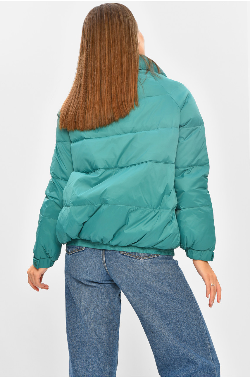 Куртка жіноча демісезонна зеленого кольору 205799 Куртка жіноча демісезонна зеленого кольору 205799