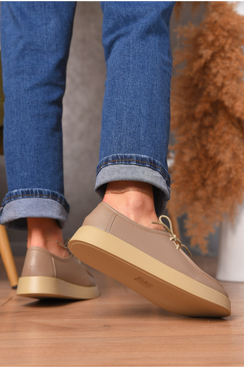 Лофери жіночі бежевого кольору 501-8 205819