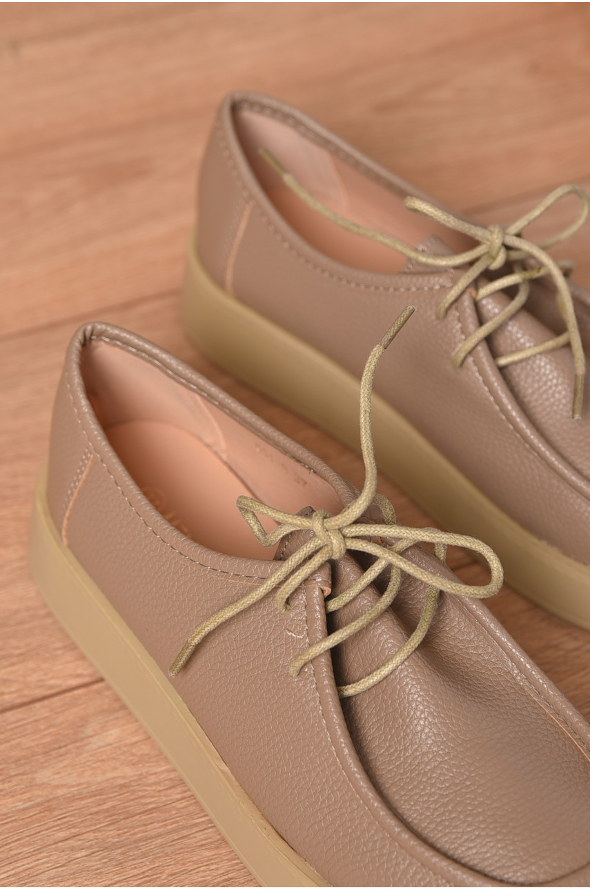 Лофери жіночі бежевого кольору 501-8 205819