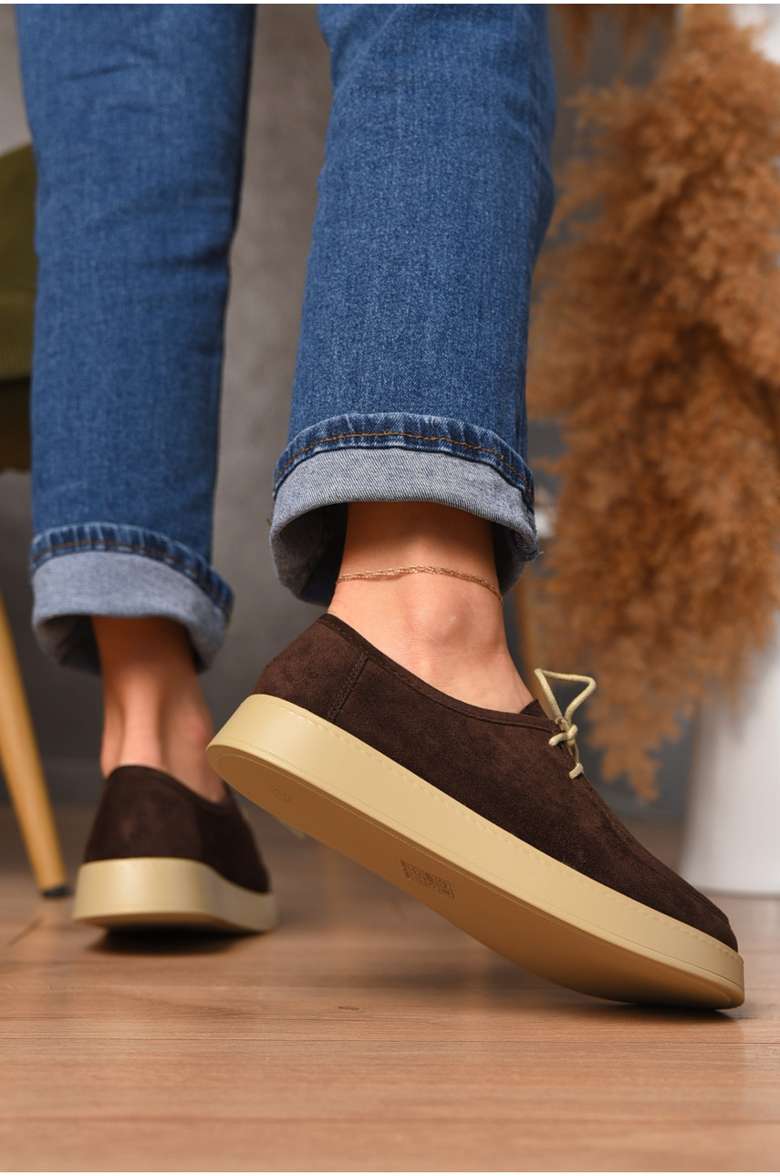 Лофери жіночі шоколадного кольору 501-5 205821