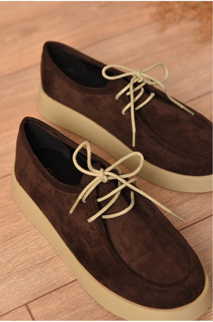 Лофери жіночі шоколадного кольору 501-5 205821