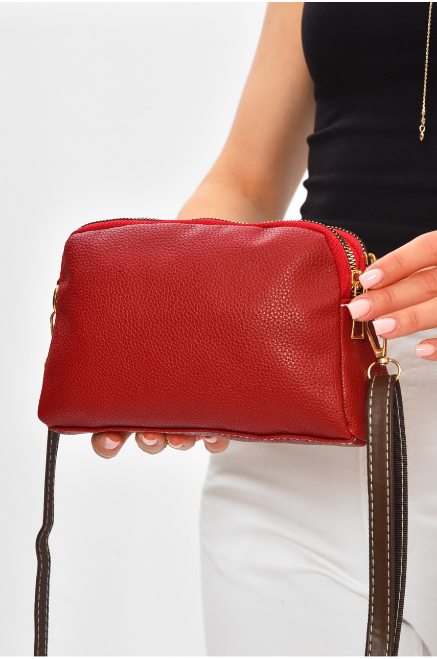 Сумка жіноча з екошкіри червоного кольору 37421 205824
