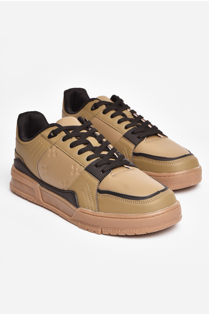 Кроссовки мужские темно-бежевого цвета А1151-1 205834